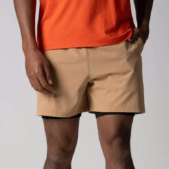 Quần Pickleball Men's Woven 2-in-1 Shorts - Latte